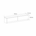 Ahenk Megapap melamine tv stand in white color 160x31,3x32,9cm.