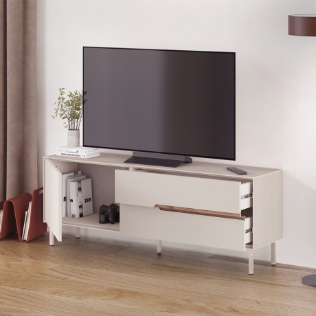 Arch Megapap melamine tv stand in sandstone color 150x35x56.5cm.