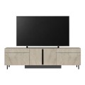 Έπιπλο τηλεόρασης Arlen Megapap με Led Rgb χρώμα travertine 180x32x50εκ.