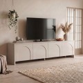 Aurelia Megapap melamine TV stand in cream color 180x32x45cm.