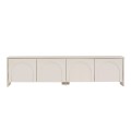 Aurelia Megapap melamine TV stand in cream color 180x32x45cm.