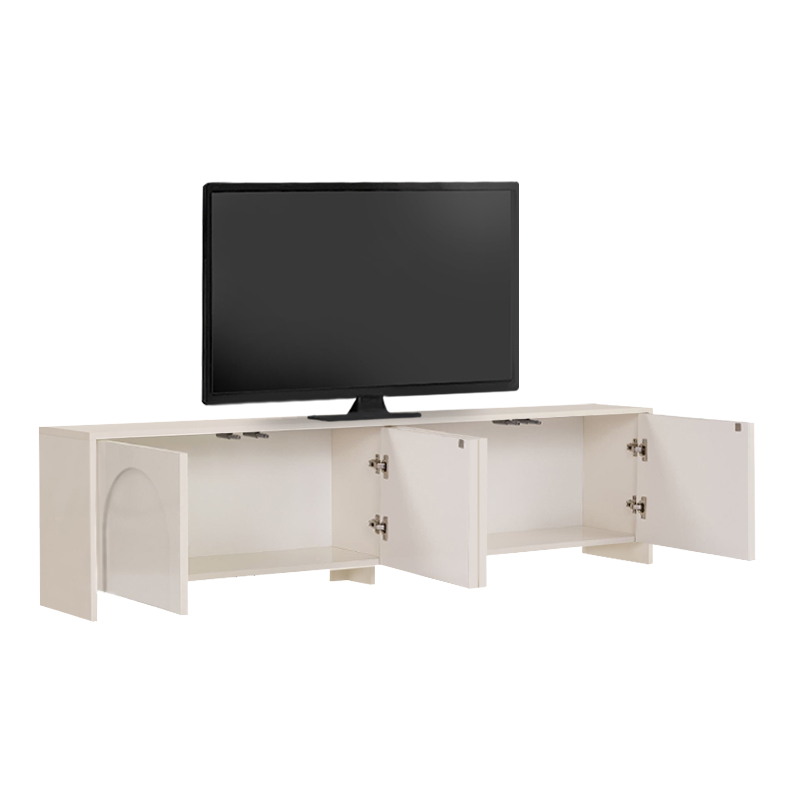 Aurelia Megapap melamine TV stand in cream color 180x32x45cm.