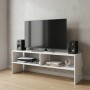 Beirut Megapap melamine tv furniture in white color 120x30x40cm.