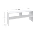 Beirut Megapap melamine tv furniture in white color 80x30x40cm.