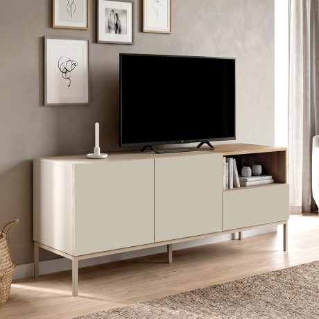 Cailin Megapap melamine tv stand in sandstone - sepet oak color 140x41.8x55cm.
