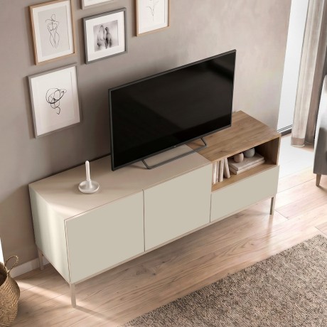 Cailin Megapap melamine tv stand in sandstone - sepet oak color 140x41.8x55cm.