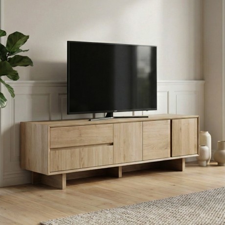 Capri Megapap melamine tv furniture in sapphire oak color 180x45x55cm.