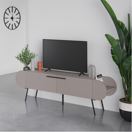 Capsule Megapap melamine TV furniture in light mocha color 195x37,4x57,5cm.