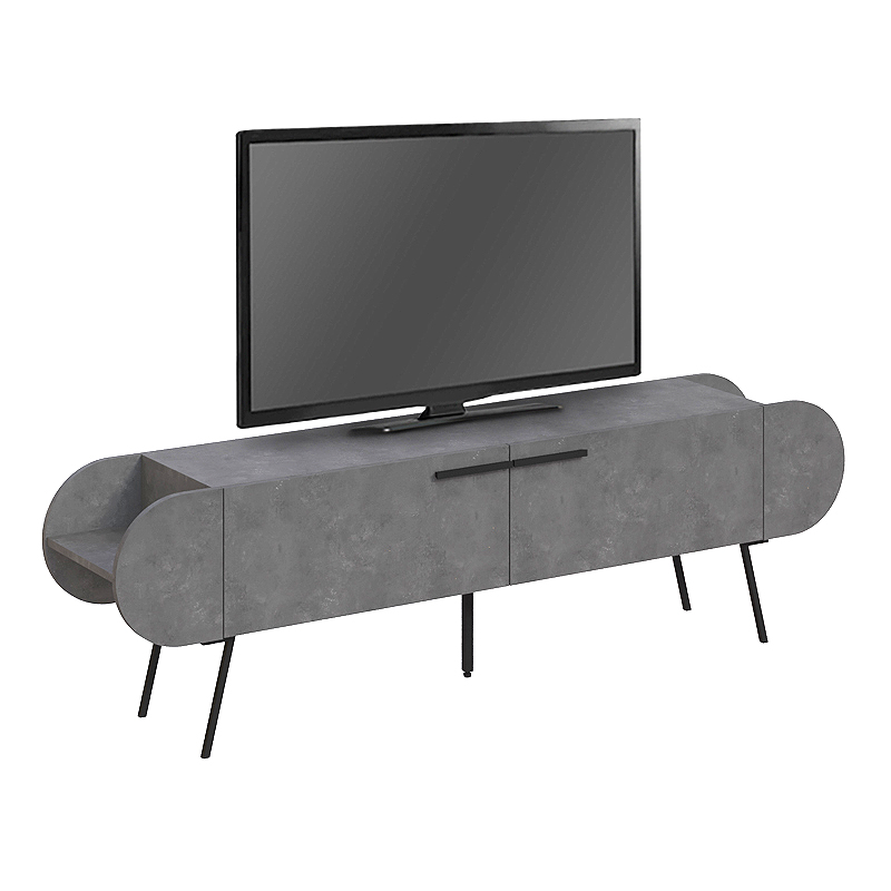 Έπιπλο τηλεόρασης Capsule Megapap χρώμα γκρι ρετρό 195x37,4x57,5εκ.