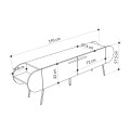 Έπιπλο τηλεόρασης Capsule Megapap χρώμα γκρι ρετρό 195x37,4x57,5εκ.