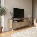 Colia Megapap melamine tv stand in sepet oak 140.3x34x55.7cm.
