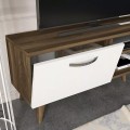 Colin Megapap melamine tv stand in white - walnut color 150x30x40,6cm.