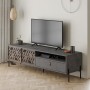 Έπιπλο τηλεόρασης Dionysos Megapap χρώμα γκρι ρετρό 170x45x48,6εκ.