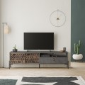 Έπιπλο τηλεόρασης Dionysos Megapap χρώμα γκρι ρετρό 170x45x48,6εκ.