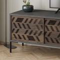 Έπιπλο τηλεόρασης Dionysos Megapap χρώμα γκρι ρετρό 170x45x48,6εκ.