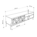 Έπιπλο τηλεόρασης Dionysos Megapap χρώμα γκρι ρετρό 170x45x48,6εκ.