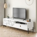 Έπιπλο τηλεόρασης Dionysos Megapap χρώμα λευκό 170x45x48,6εκ.