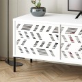 Έπιπλο τηλεόρασης Dionysos Megapap χρώμα λευκό 170x45x48,6εκ.