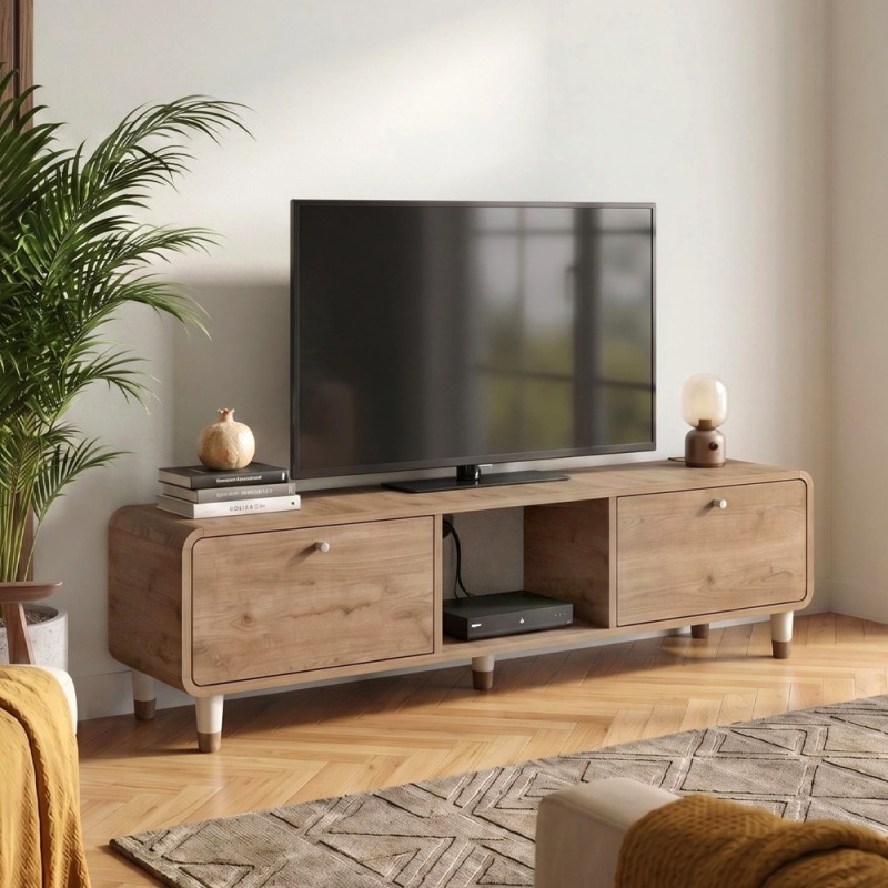 Doro Megapap melamine coffee table in sepet oak color 150x34x41cm.