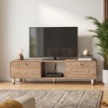 Doro Megapap melamine coffee table in sepet oak color 150x34x41cm.