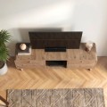 Doro Megapap melamine coffee table in sepet oak color 150x34x41cm.