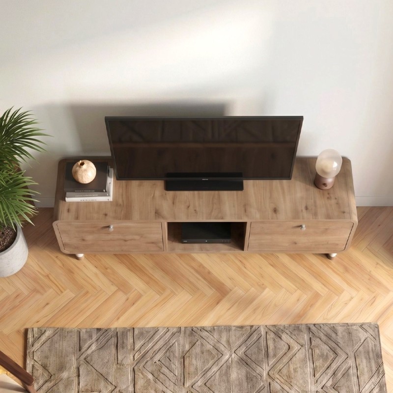 Doro Megapap melamine coffee table in sepet oak color 150x34x41cm.