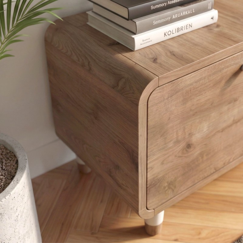 Doro Megapap melamine coffee table in sepet oak color 150x34x41cm.