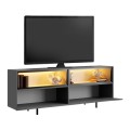 Έπιπλο τηλεόρασης Eco Megapap με Led Rgb χρώμα ανθρακί 180x32x67εκ.