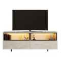 Έπιπλο τηλεόρασης Eco Megapap με Led Rgb χρώμα travertine 180x32x67εκ.