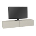 Έπιπλο τηλεόρασης επιτοίχιο Aristo Megapap με LED χρώμα sandstone 135x31,6x25εκ.