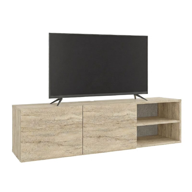 Conrad Megapap melamine wall mounted tv stand in travertine color 140x35x38cm.