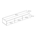 Έπιπλο τηλεόρασης επιτοίχιο Damla Megapap με LED χρώμα sandstone 180x29,5x29,5εκ.