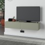 Έπιπλο τηλεόρασης επιτοίχιο Francy Megapap χρώμα ash green 135x31,7x25εκ.