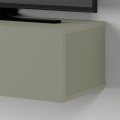Έπιπλο τηλεόρασης επιτοίχιο Francy Megapap χρώμα ash green 135x31,7x25εκ.