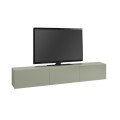 Francy Megapap melamine wall mounted tv stand in ash green color 180x30x30cm.