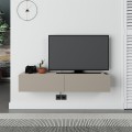 Francy Megapap melamine wall mounted tv stand in sandstone color 135x31.7x25cm.