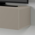 Francy Megapap melamine wall mounted tv stand in sandstone color 135x31.7x25cm.