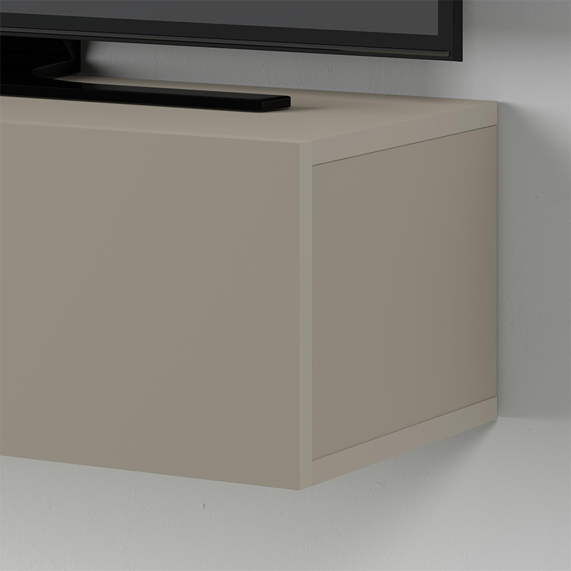 Francy Megapap melamine wall mounted tv stand in sandstone color 135x31.7x25cm.