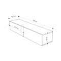 Francy Megapap melamine wall mounted tv stand in sandstone color 135x31.7x25cm.
