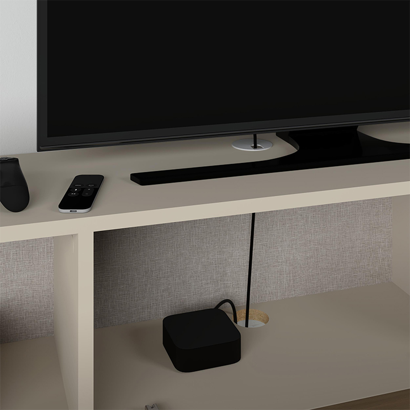 Francy Megapap melamine wall mounted tv stand in sandstone color 180x30x30cm.