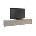 Francy Megapap melamine wall mounted tv stand in sandstone color 180x30x30cm.