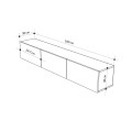 Francy Megapap melamine wall mounted tv stand in sandstone color 180x30x30cm.
