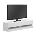 Moon Megapap melamine wall mounted tv stand with Led in white color 120x33.8x30cm.