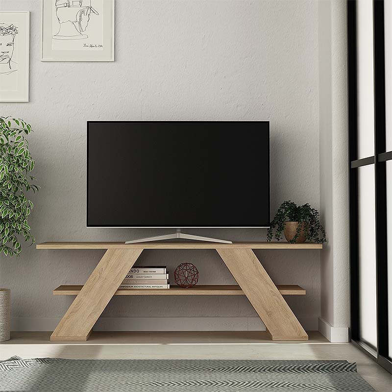 Farfalla Megapap melamine TV furniture in oak color 120x33,5x40cm.