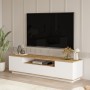 Έπιπλο τηλεόρασης Fedya Megapap χρώμα λευκό - sapphire oak 180x45x44,6εκ.