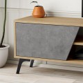Fiona Megapap melamine TV furniture in oak - retro grey color 180x35,6x48cm.