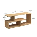 Forever Megapap melamine tv stand in oak color 100x30x40cm.