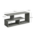 Forever Megapap melamine tv stand in concrete grey color 100x30x40cm.
