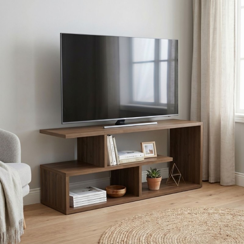 Forever Megapap melamine tv stand in walnut color 100x30x40cm.