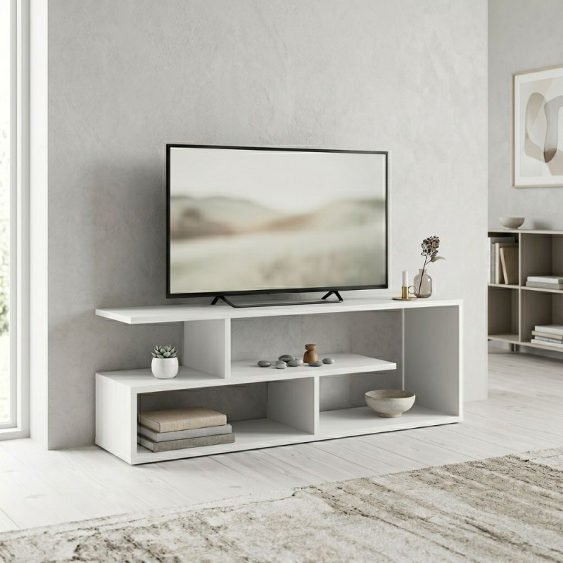 Forever Megapap melamine tv stand in white color 120x30x40cm.